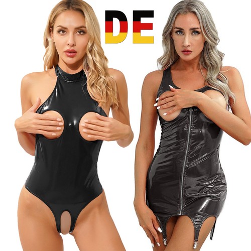 Damen wetlook minikleid erotik - wetlook,