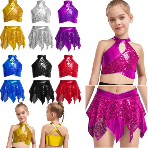 Mädchen pailletten tanzkleid - pailletten,