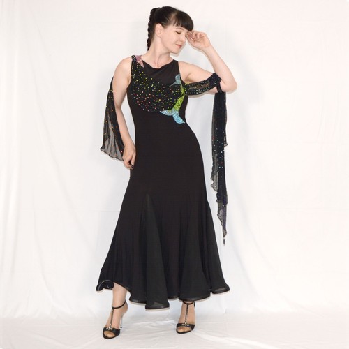 Lycra tanzkleid strass - tanzkleid, s