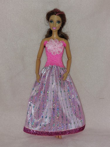 Barbie kleid glitzer - kleid,