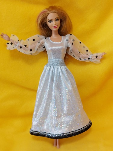Barbie kleid silber party - barbie,