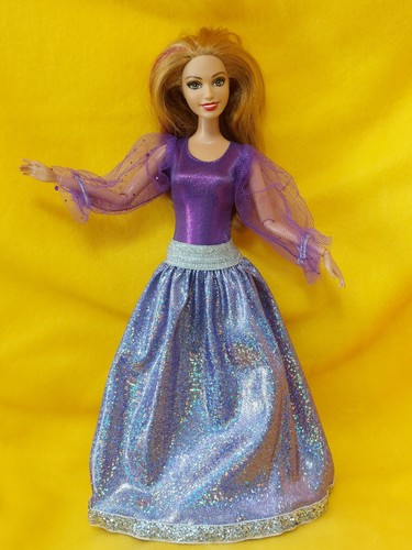 Barbie kleid lila glitzer - kleid,