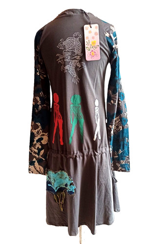 Party stretch kleid - stretch, braun